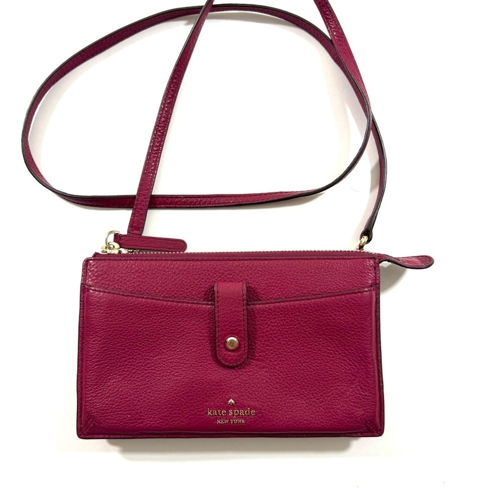 Kate Spade Jackson Small Tab Crossbody Purse Pink Leather